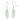 10 Earrings of Aquamarine in Silver 925